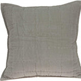 20" X 7" X 20" Transitional Gray Solid Quilted Pillow Cover With Poly Insert - Homeroots - Flyclothing LLC