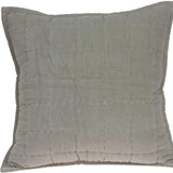 20" X 7" X 20" Transitional Gray Solid Quilted Pillow Cover With Poly Insert - Homeroots - Flyclothing LLC