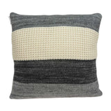 20" X 7" X 20" Transitional Cream And Gray Pillow Cover With Poly Insert - Homeroots