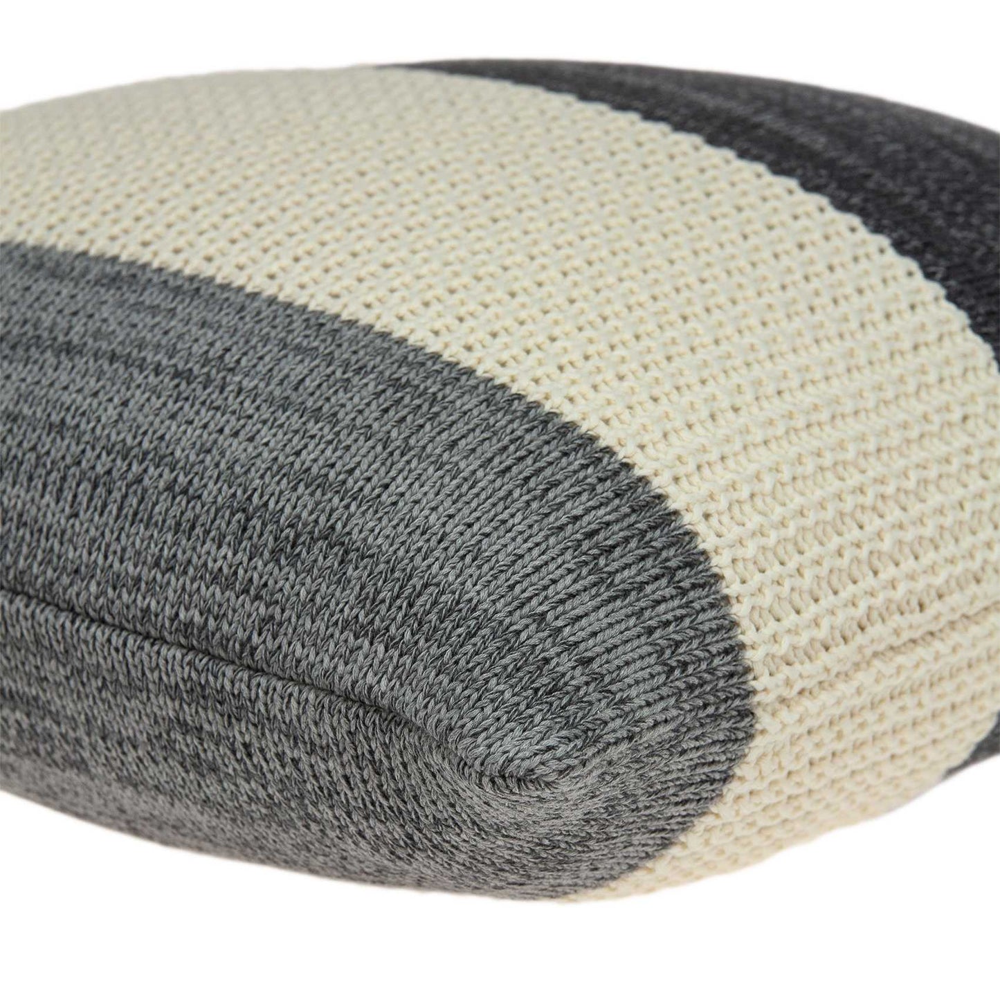 20" X 7" X 20" Transitional Cream And Gray Pillow Cover With Poly Insert - Homeroots - Flyclothing LLC