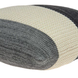 20" X 7" X 20" Transitional Cream And Gray Pillow Cover With Poly Insert - Homeroots - Flyclothing LLC