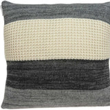 20" X 7" X 20" Transitional Cream And Gray Pillow Cover With Poly Insert - Homeroots - Flyclothing LLC