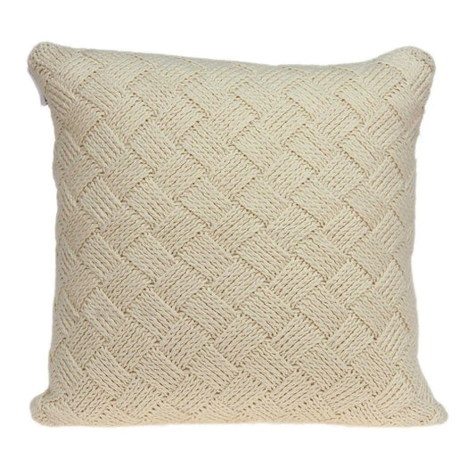 20" X 7" X 20" Transitional Beige Pillow Cover With Poly Insert - Homeroots