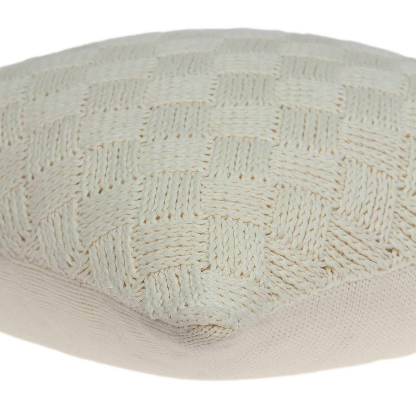 20" X 7" X 20" Transitional Beige Pillow Cover With Poly Insert - Homeroots - Flyclothing LLC