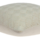 20" X 7" X 20" Transitional Beige Pillow Cover With Poly Insert - Homeroots - Flyclothing LLC