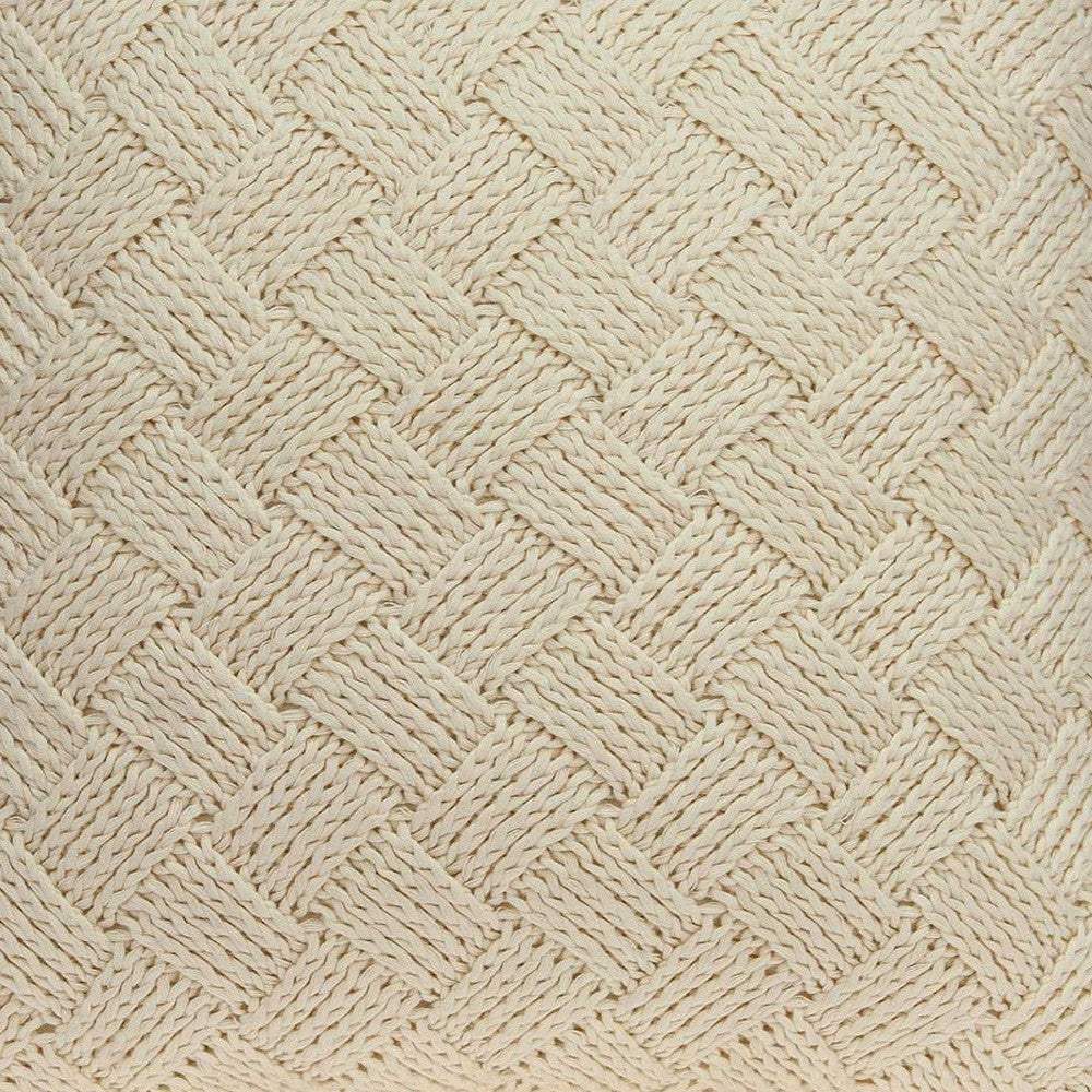20" X 7" X 20" Transitional Beige Pillow Cover With Poly Insert - Homeroots - Flyclothing LLC