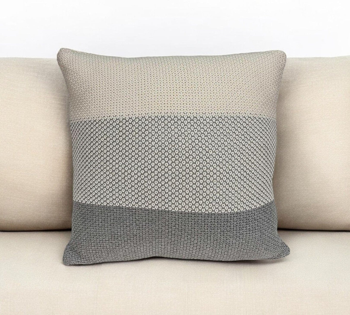 20" X 7" X 20" Transitional Tan Cotton Pillow Cover With Poly Insert - Homeroots - Flyclothing LLC