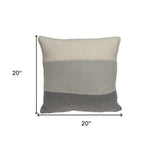 20" X 7" X 20" Transitional Tan Cotton Pillow Cover With Poly Insert - Homeroots - Flyclothing LLC