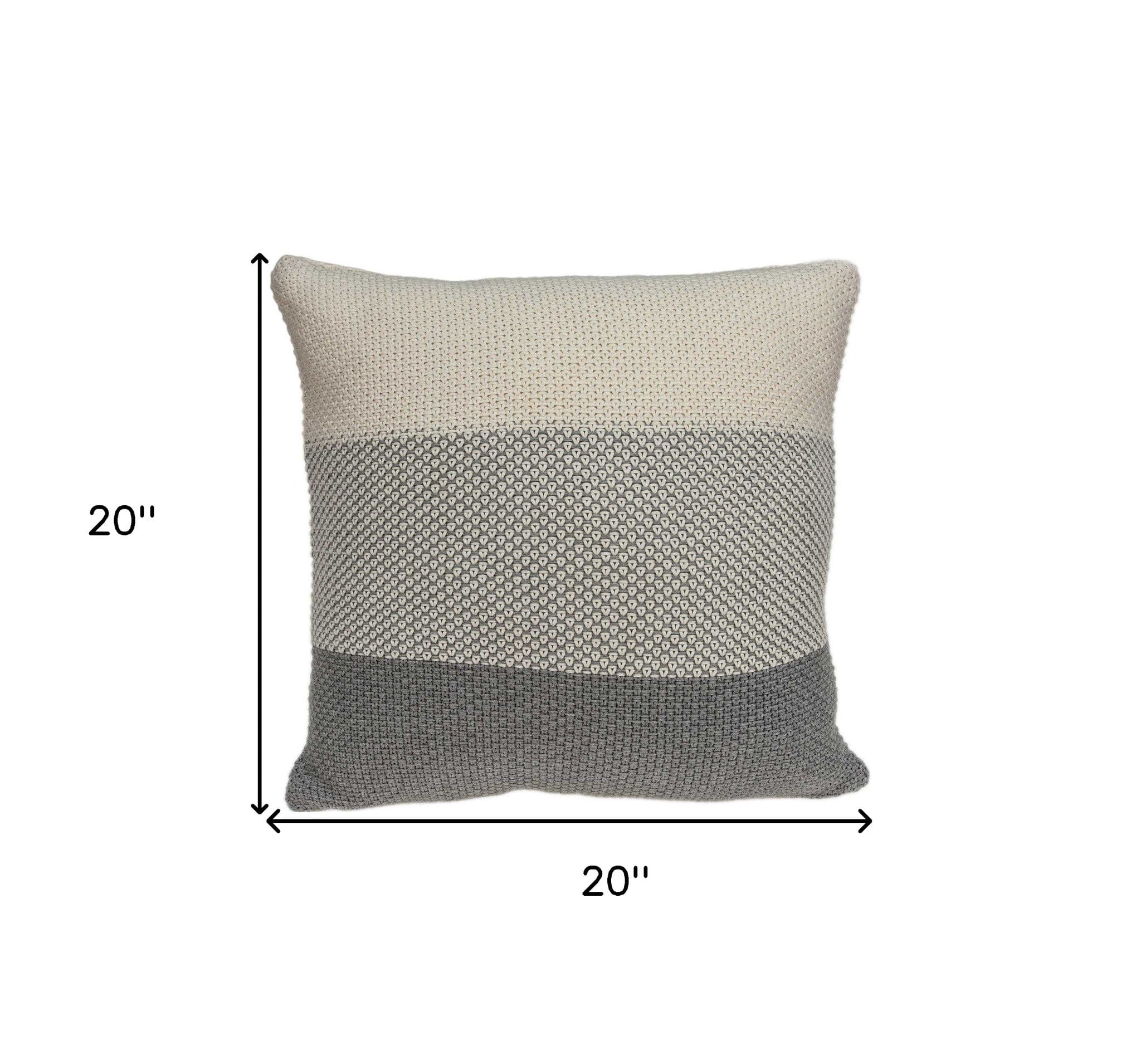 20" X 7" X 20" Transitional Tan Cotton Pillow Cover With Poly Insert - Homeroots - Flyclothing LLC