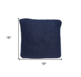 18" X 5" X 18" Transitional Blue Pillow Cover With Poly Insert - Homeroots - Flyclothing LLC