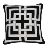 20" X 7" X 20" Transitional Black And White Pillow Cover With Poly Insert - Homeroots