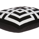 20" X 7" X 20" Transitional Black And White Pillow Cover With Poly Insert - Homeroots - Flyclothing LLC