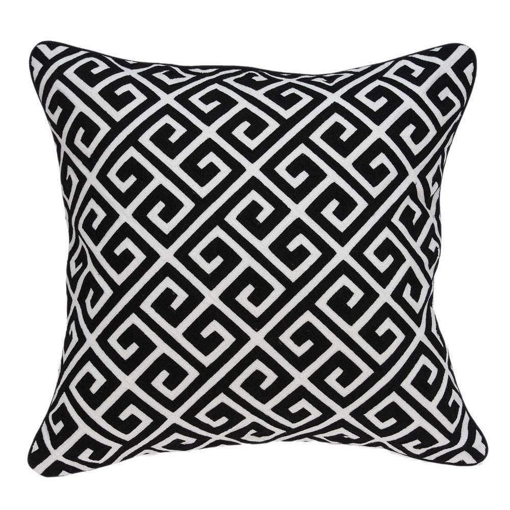 20" X 7" X 20" Cool Transitional Black And White Pillow Cover With Poly Insert - Homeroots - Flyclothing LLC