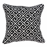 20" X 7" X 20" Cool Transitional Black And White Pillow Cover With Poly Insert - Homeroots