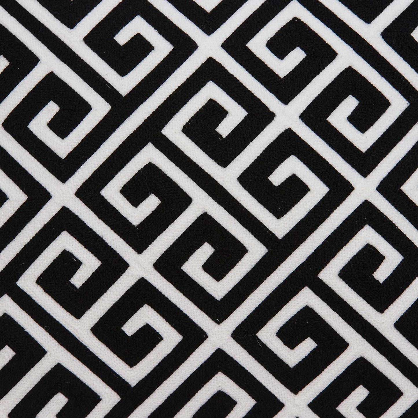 20" X 7" X 20" Cool Transitional Black And White Pillow Cover With Poly Insert - Homeroots - Flyclothing LLC
