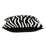 20" X 7" X 20" Transitional Black And White Zebra Pillow Cover With Poly Insert - Homeroots - Flyclothing LLC