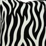 20" X 7" X 20" Transitional Black And White Zebra Pillow Cover With Poly Insert - Homeroots - Flyclothing LLC