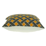 20" Gray and Orange Braided Cotton Throw Pillow - Homeroots - Flyclothing LLC