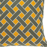 20" Gray and Orange Braided Cotton Throw Pillow - Homeroots - Flyclothing LLC