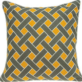 20" Gray and Orange Braided Cotton Throw Pillow - Homeroots - Flyclothing LLC
