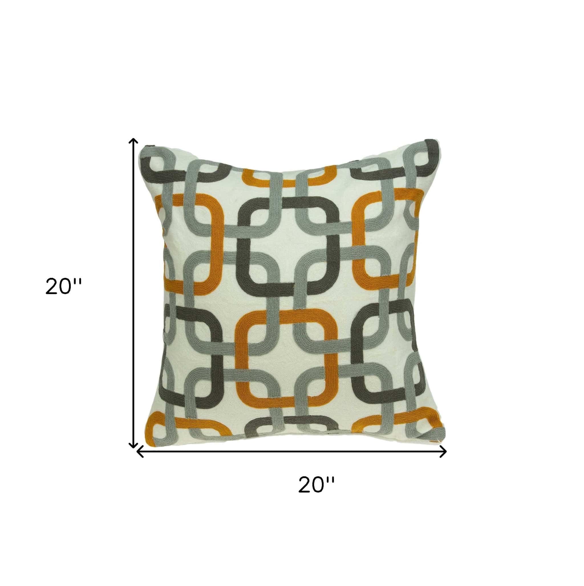 20" X 7" X 20" Multicolor Pillow Cover With Poly Insert - Homeroots - Flyclothing LLC