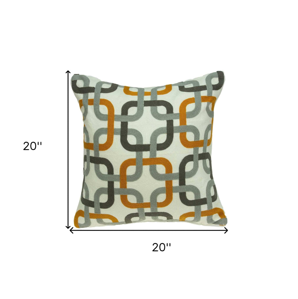 20" X 7" X 20" Multicolor Pillow Cover With Poly Insert - Homeroots - Flyclothing LLC