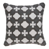 20" X 7" X 20" Transitional Gray And White Pillow Cover With Poly Insert - Homeroots