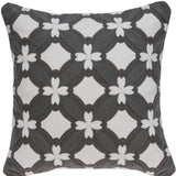 20" X 7" X 20" Transitional Gray And White Pillow Cover With Poly Insert - Homeroots - Flyclothing LLC