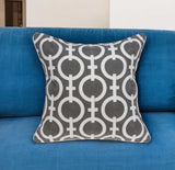 20" X 7" X 20" Transitional Gray And White Accent Pillow Cover With Poly Insert - Homeroots