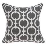 20" X 7" X 20" Transitional Gray And White Accent Pillow Cover With Poly Insert - Homeroots