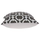 20" X 7" X 20" Transitional Gray And White Accent Pillow Cover With Poly Insert - Homeroots - Flyclothing LLC