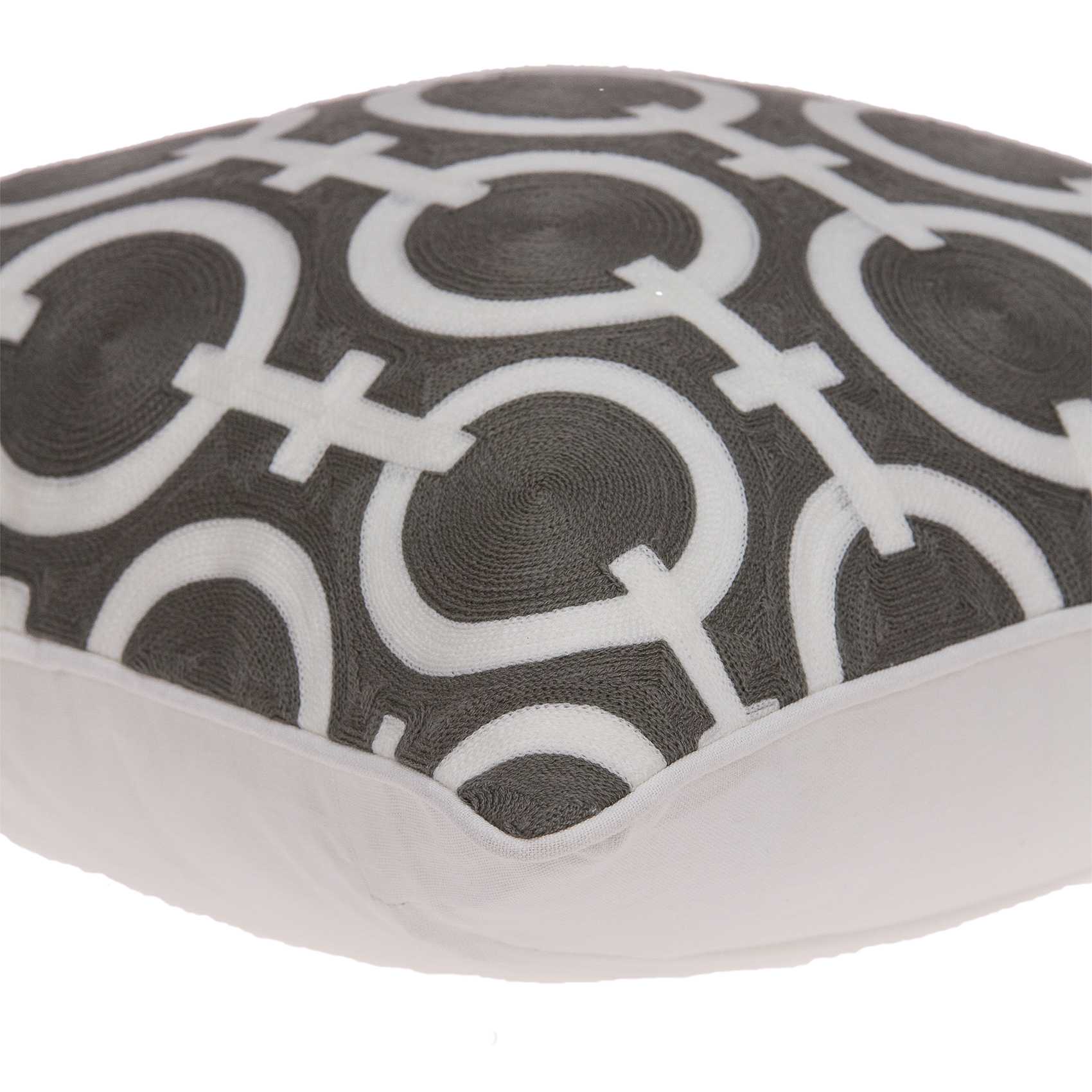 20" X 7" X 20" Transitional Gray And White Accent Pillow Cover With Poly Insert - Homeroots - Flyclothing LLC