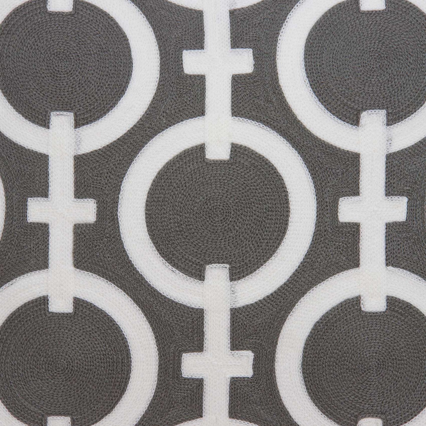 20" X 7" X 20" Transitional Gray And White Accent Pillow Cover With Poly Insert - Homeroots - Flyclothing LLC