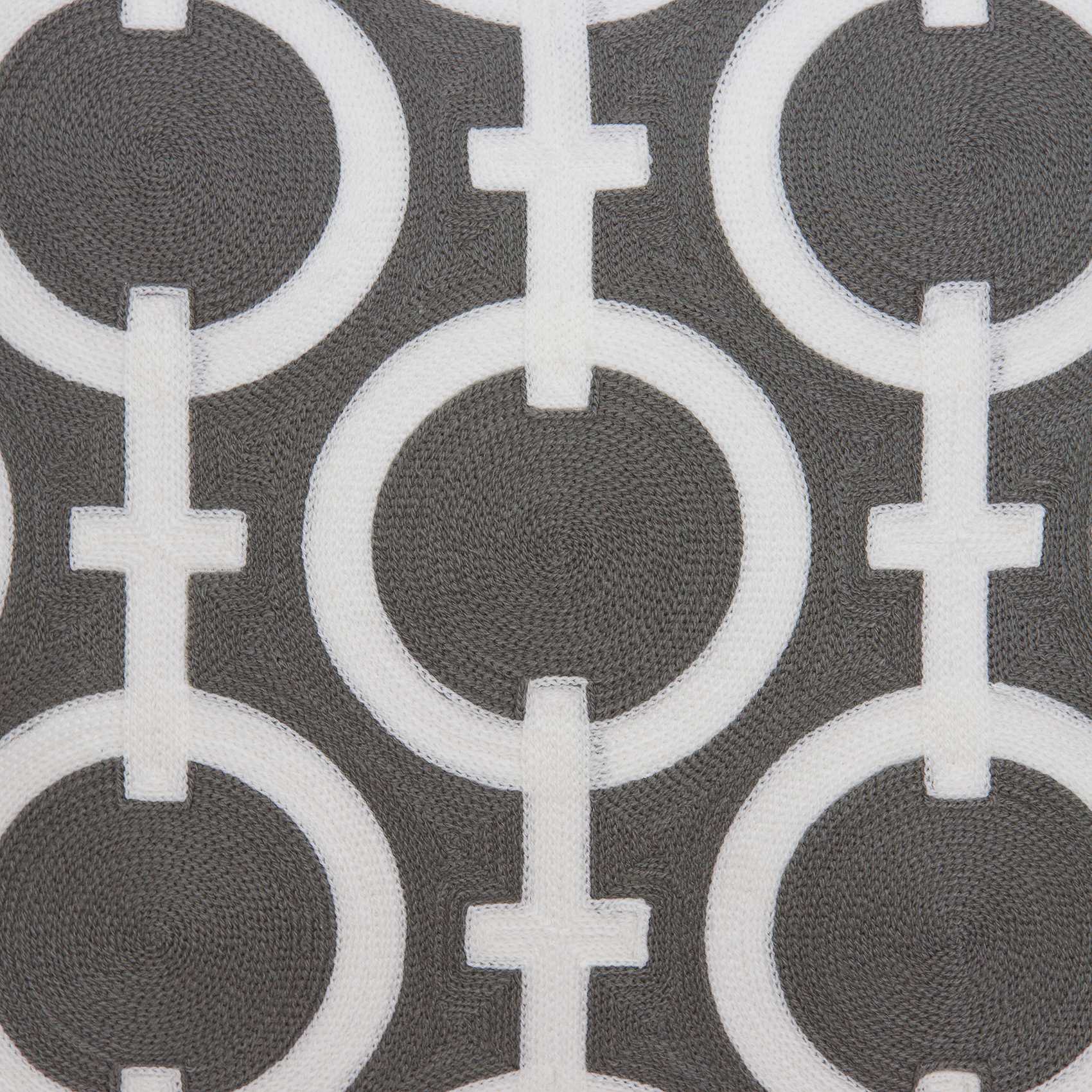 20" X 7" X 20" Transitional Gray And White Accent Pillow Cover With Poly Insert - Homeroots - Flyclothing LLC