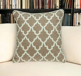 20" X 7" X 20" Transitional Beige And White Pillow Cover With Poly Insert - Homeroots