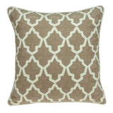 20" X 7" X 20" Transitional Beige And White Pillow Cover With Poly Insert - Homeroots