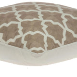 20" X 7" X 20" Transitional Beige And White Pillow Cover With Poly Insert - Homeroots - Flyclothing LLC