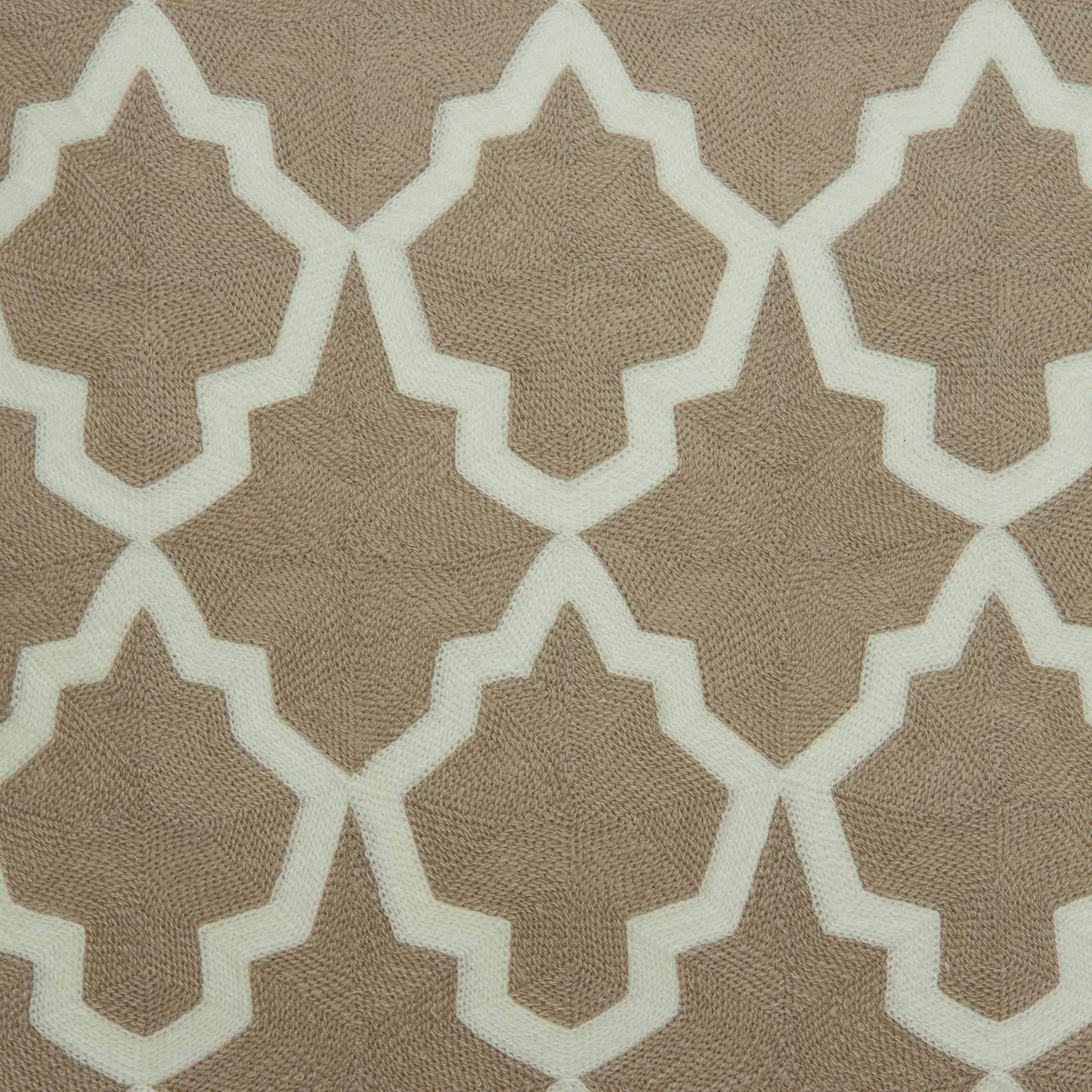 20" X 7" X 20" Transitional Beige And White Pillow Cover With Poly Insert - Homeroots - Flyclothing LLC