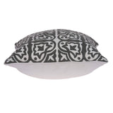 20" X 7" X 20" Traditional Gray And White Cotton Pillow Cover With Poly Insert - Homeroots - Flyclothing LLC