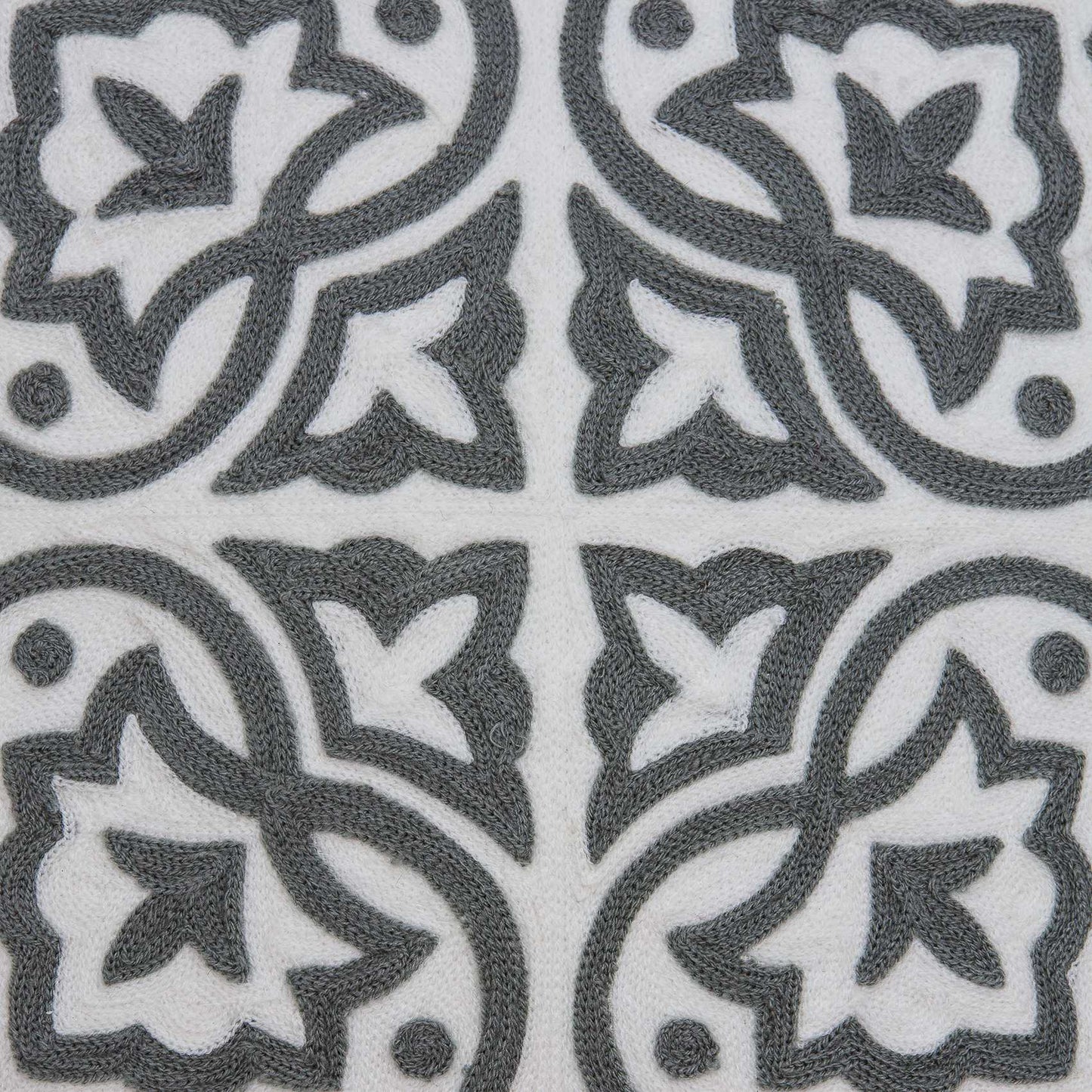 20" X 7" X 20" Traditional Gray And White Cotton Pillow Cover With Poly Insert - Homeroots - Flyclothing LLC
