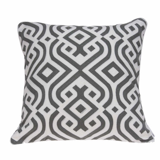 20" X 7" X 20" Gray And White Accent Pillow Cover With Poly Insert - Homeroots