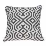 20" X 7" X 20" Gray And White Accent Pillow Cover With Poly Insert - Homeroots