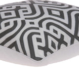 20" X 7" X 20" Gray And White Accent Pillow Cover With Poly Insert - Homeroots - Flyclothing LLC