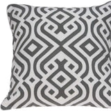 20" X 7" X 20" Gray And White Accent Pillow Cover With Poly Insert - Homeroots - Flyclothing LLC