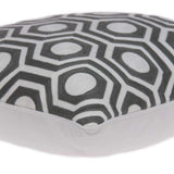 20" X 7" X 20" Cool Gray And White Pillow Cover With Poly Insert - Homeroots - Flyclothing LLC