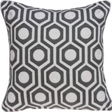 20" X 7" X 20" Cool Gray And White Pillow Cover With Poly Insert - Homeroots - Flyclothing LLC