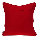 20" X 7" X 20" Transitional Red And White Pillow Cover With Poly Insert - Homeroots