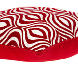 20" X 7" X 20" Transitional Red And White Pillow Cover With Poly Insert - Homeroots - Flyclothing LLC