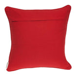 20" X 7" X 20" Transitional Red And White Cotton Pillow Cover With Poly Insert - Homeroots