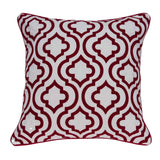 20" X 7" X 20" Transitional Red And White Accent Pillow Cover With Poly Insert - Homeroots